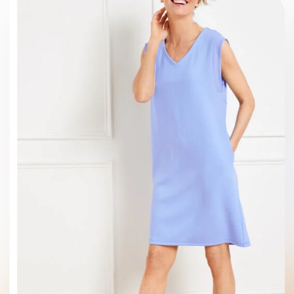 Talbots periwinkle blue scuba dress in a size medium. Like new condition.